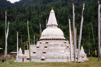 Chedebji Chorten Stupa in bhutan