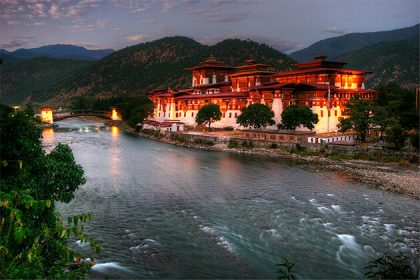 Indian enjoy stunning Punakha Dzong in Bhutan classic holidays