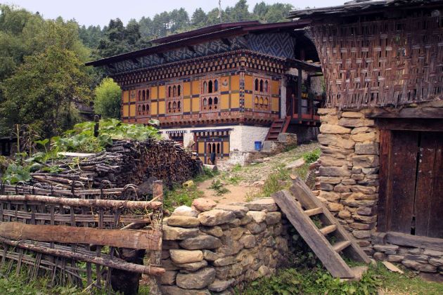 a local house at bumthang valley