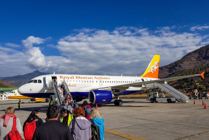 direct flights from india to bhutan