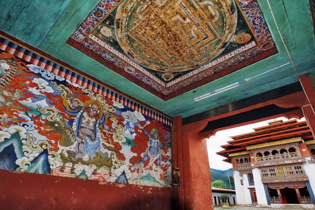 inside Gangtey gompa bhutan trekking companies