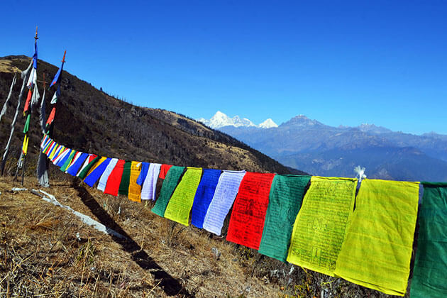 the view from jomolhari and Kanchenjunga peaks